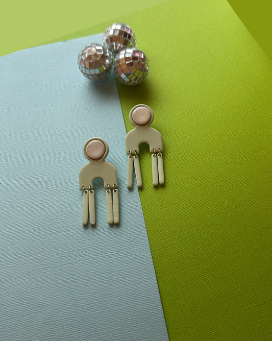 Betty Bezel in Mint | Polymer Clay Earrings