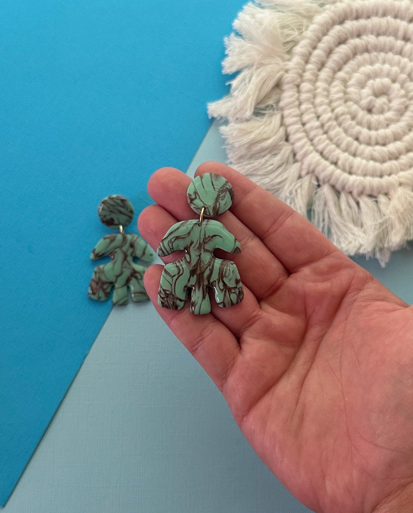 Susie in Turquoise | Polymer Clay Earrings