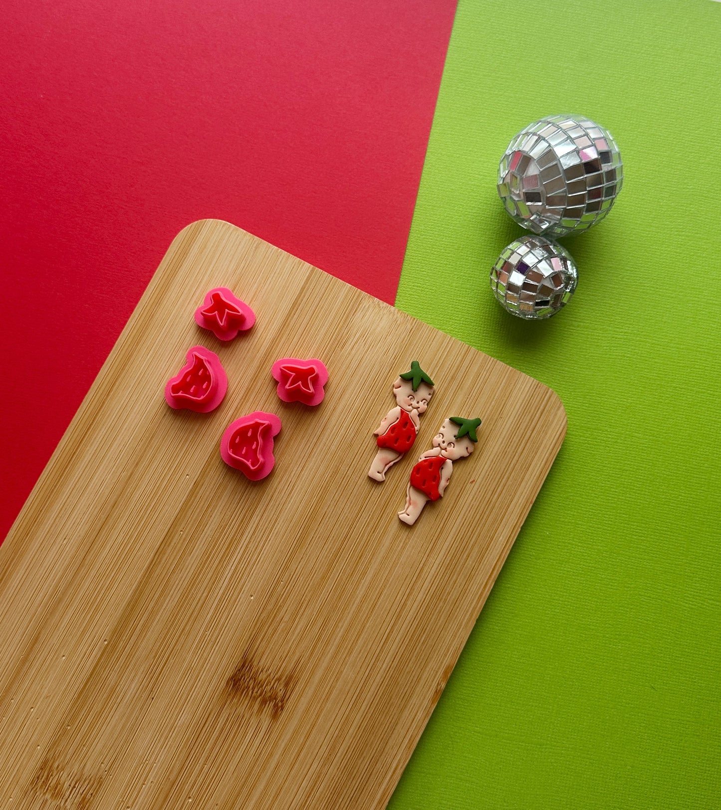 Giggling Kewpie Strawberry Outfit Clay Cutter Set
