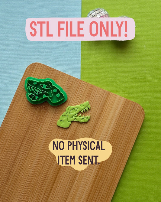 Heart Alligator Clay Cutter STL FILE | DIGITAL DOWNLOAD