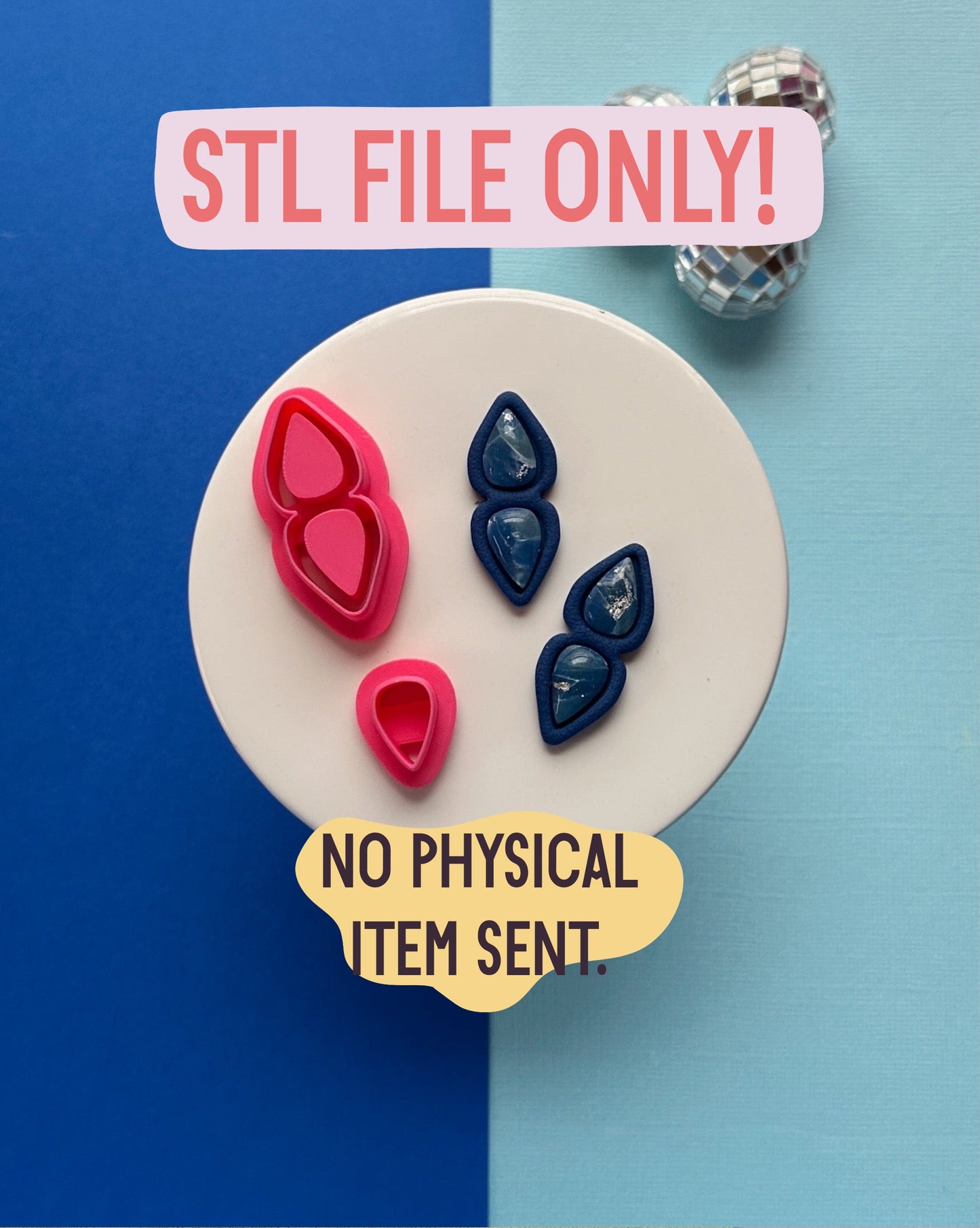 Bezel Double Teardrop STL FILE | DIGITAL DOWNLOAD
