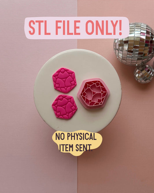 Floral Hexagon STL FILE | DIGITAL DOWNLOAD