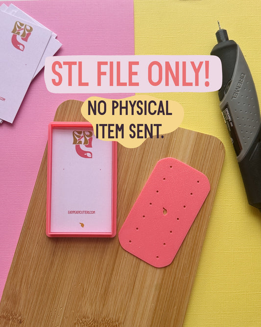 Earring Card Drill Guide (3.5x2) STL FILE | DIGITAL DOWNLOAD