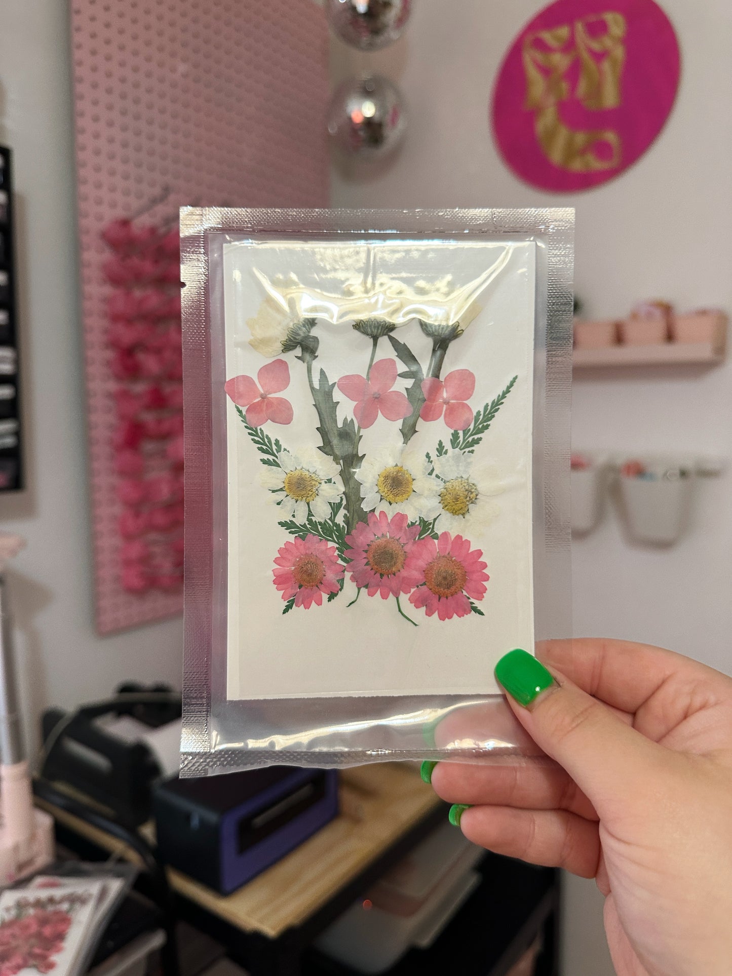 Pink Pressed Dried Flowers