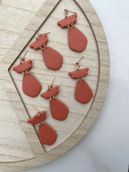 Mae in Terracotta | Polymer Clay Earrings