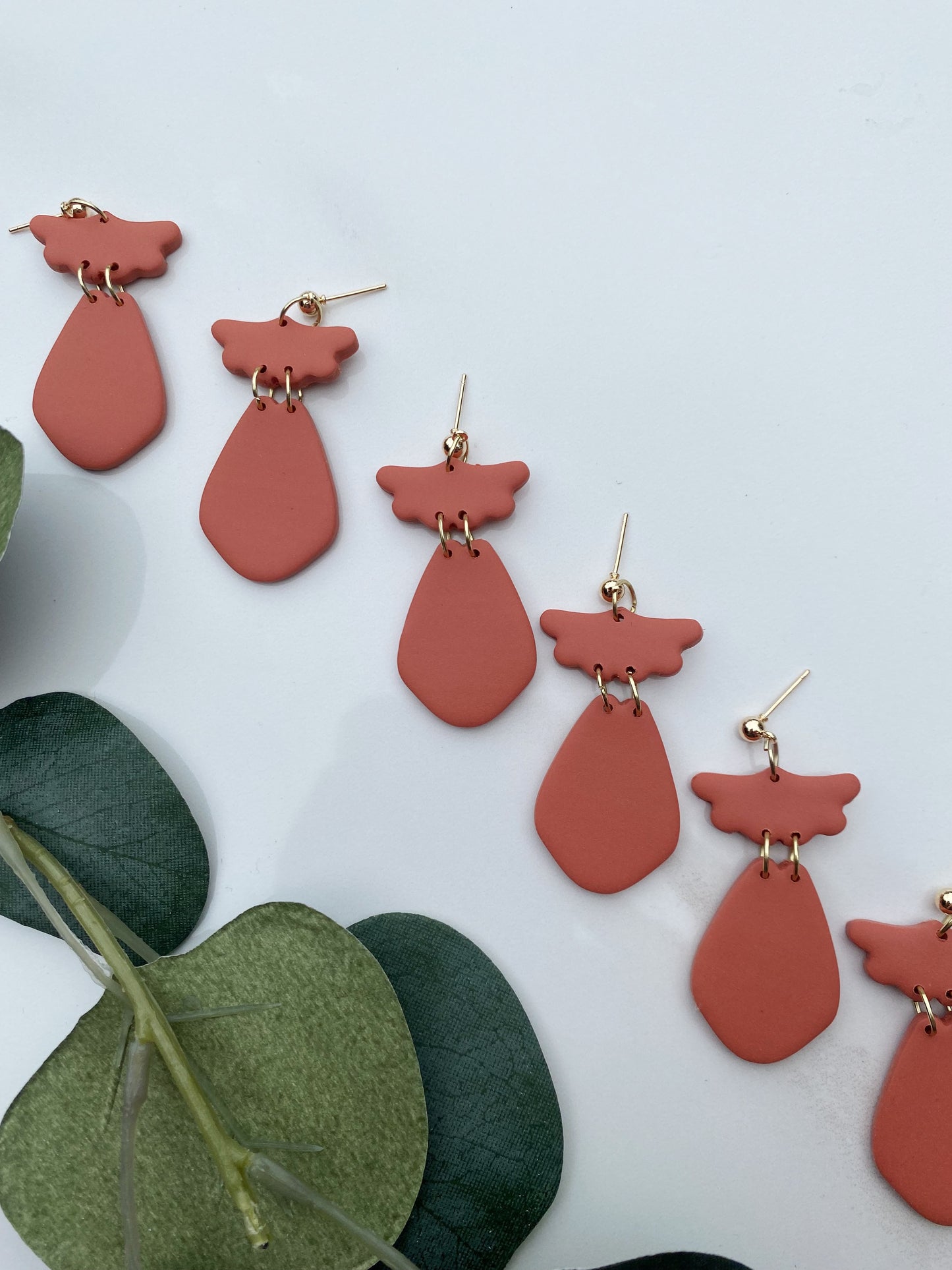 Mae in Terracotta | Polymer Clay Earrings