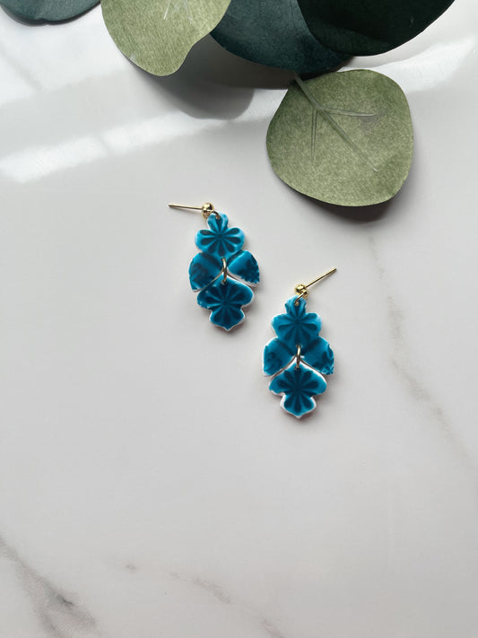 Moody in Faux Ceramic | Polymer Clay Earrings