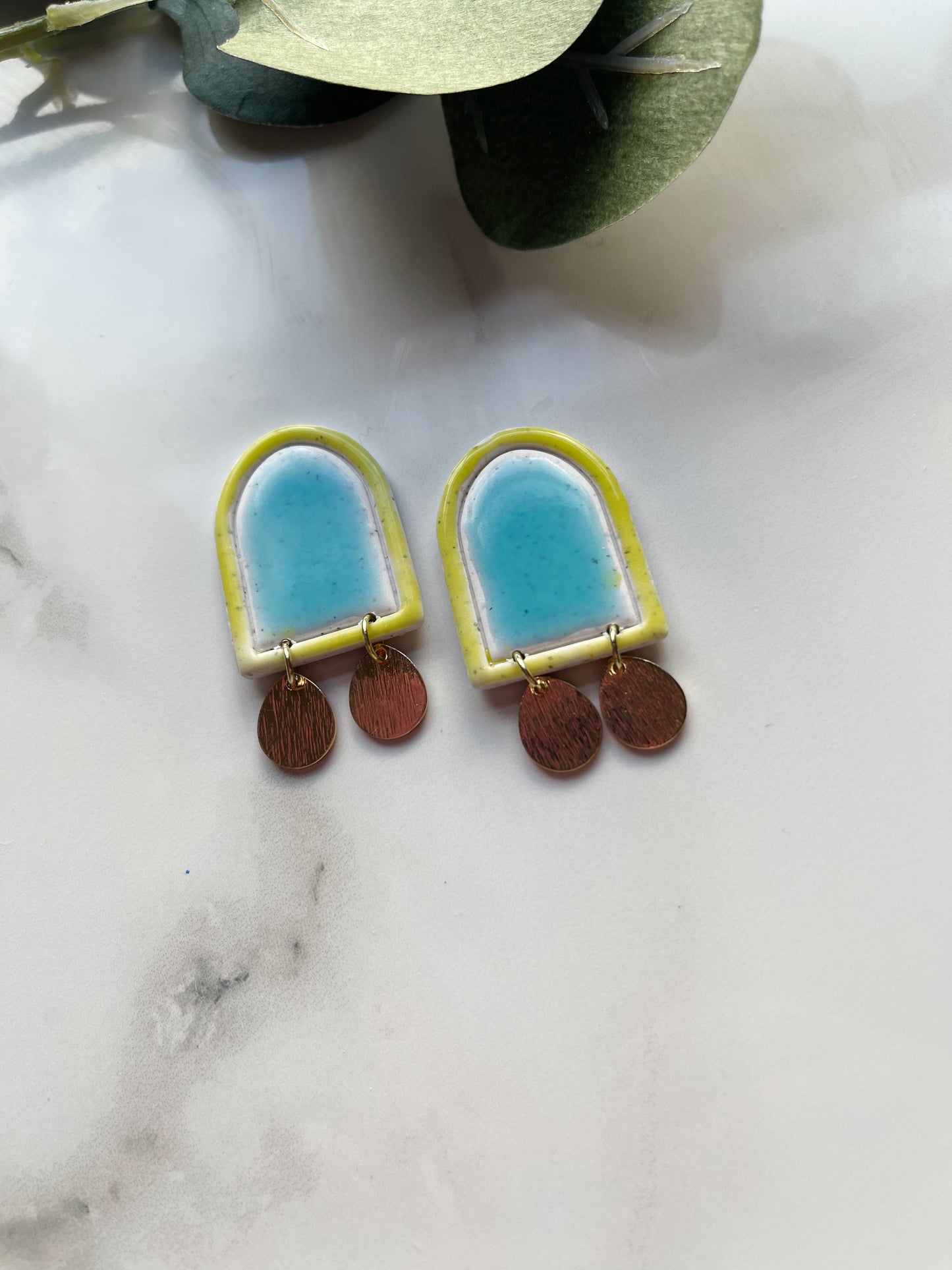 Hayden in Faux Ceramic | Polymer Clay Earrings