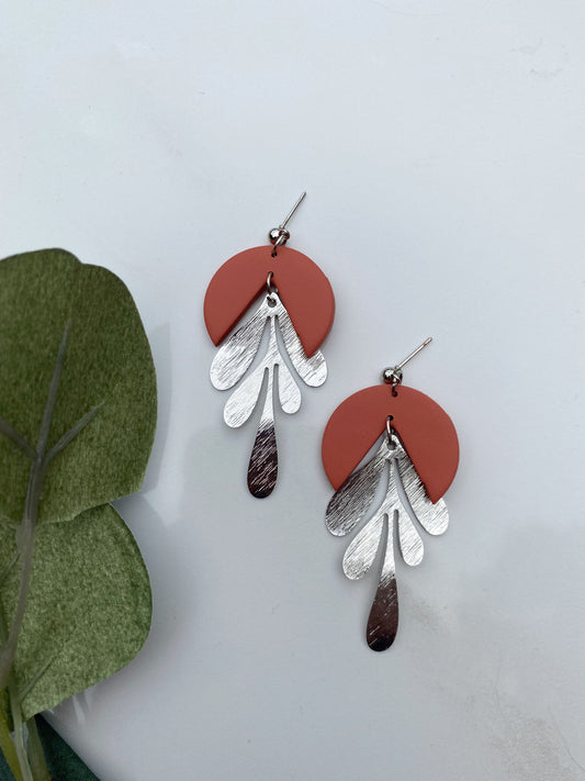 Mary in Terracotta | Polymer Clay Earrings