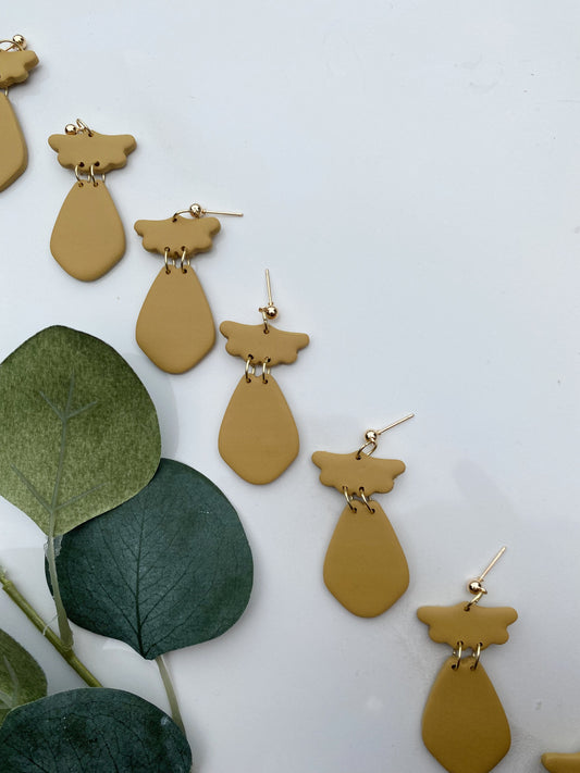 Mae in Mustard | Polymer Clay Earrings