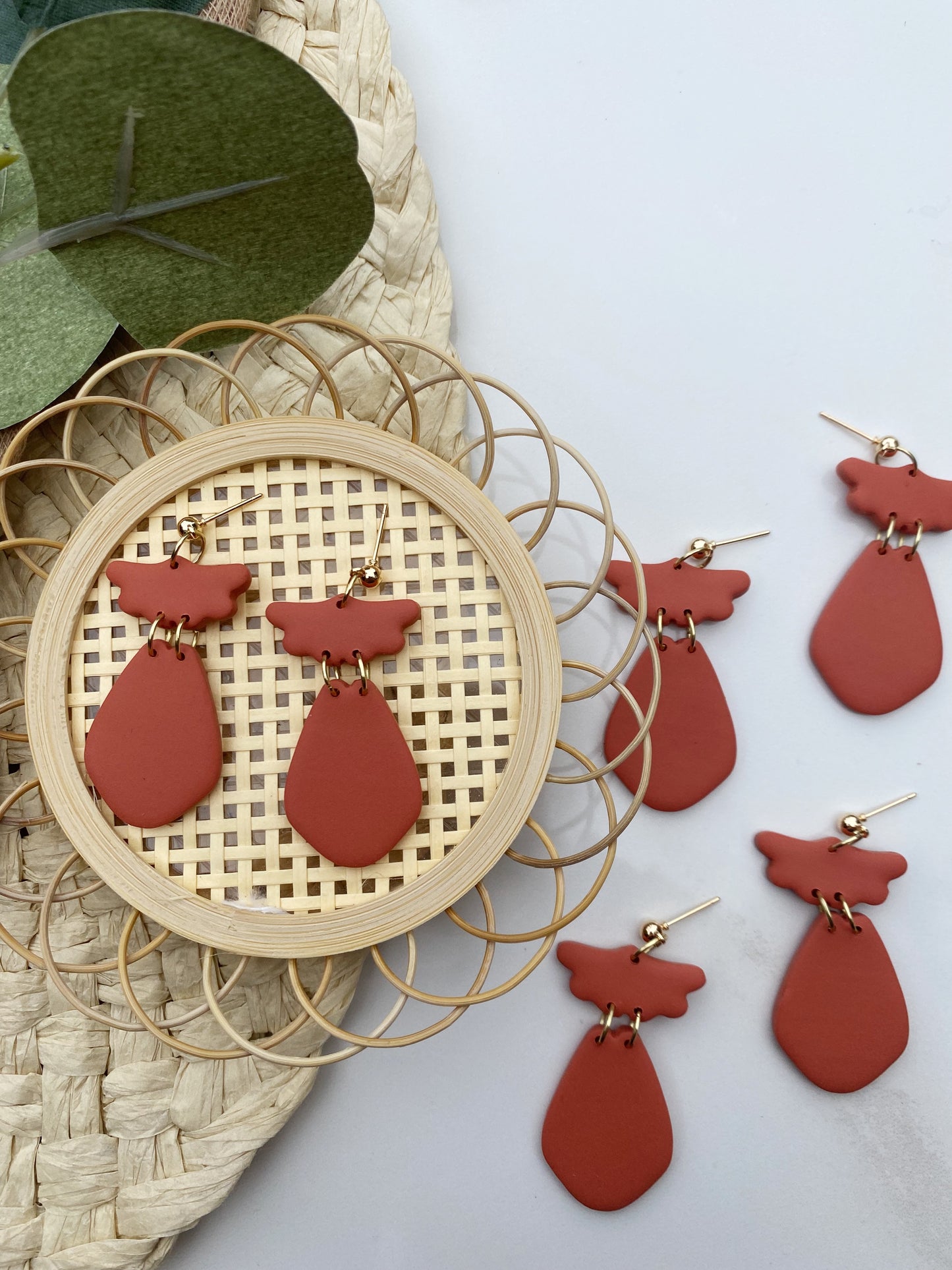Mae in Terracotta | Polymer Clay Earrings