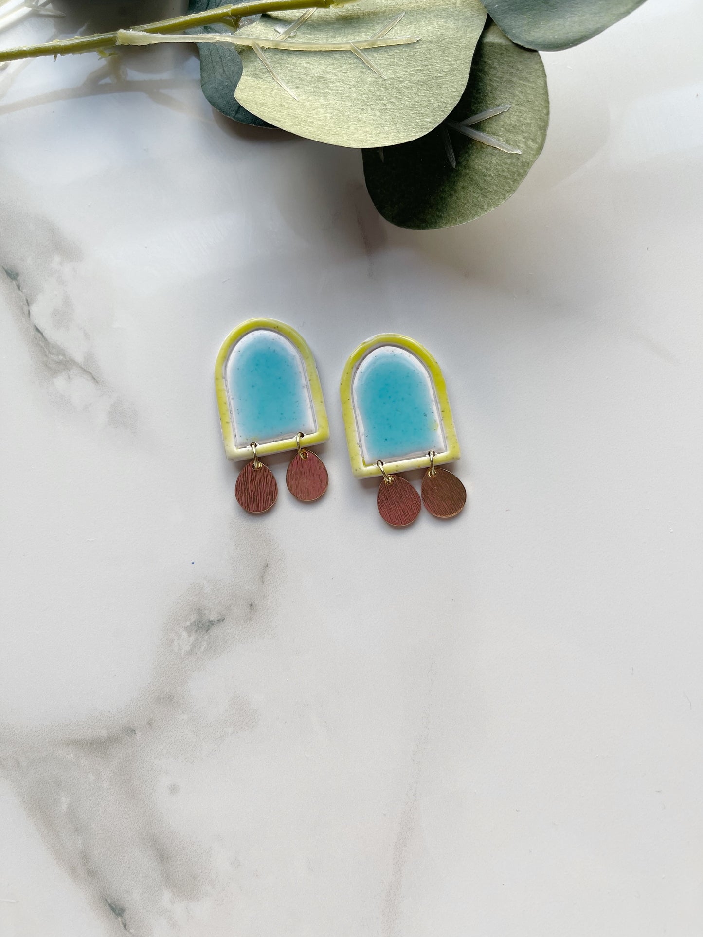 Hayden in Faux Ceramic | Polymer Clay Earrings