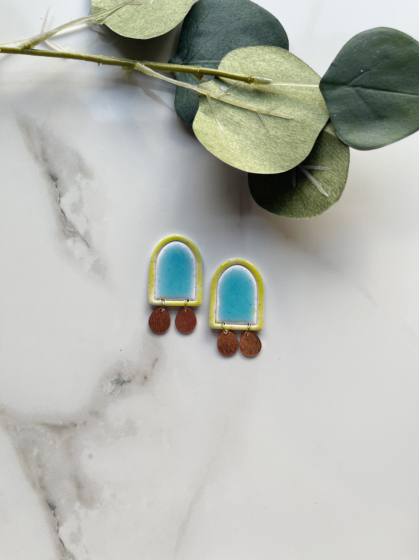 Hayden in Faux Ceramic | Polymer Clay Earrings