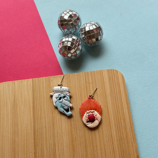 Heat and Snow Miser | Polymer Clay Earrings