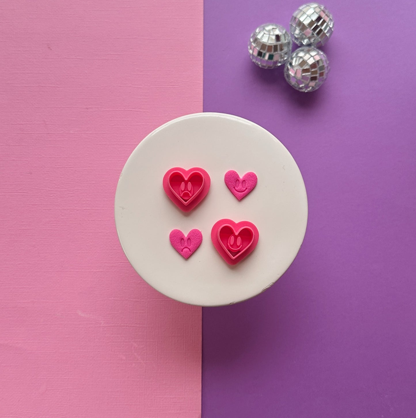 Happy/ Sad Heart Clay Cutter Set