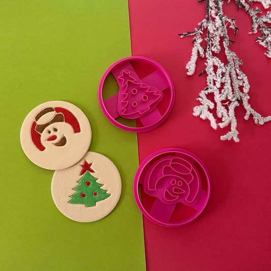 Christmas Sugar Cookie Coaster Clay Cutter