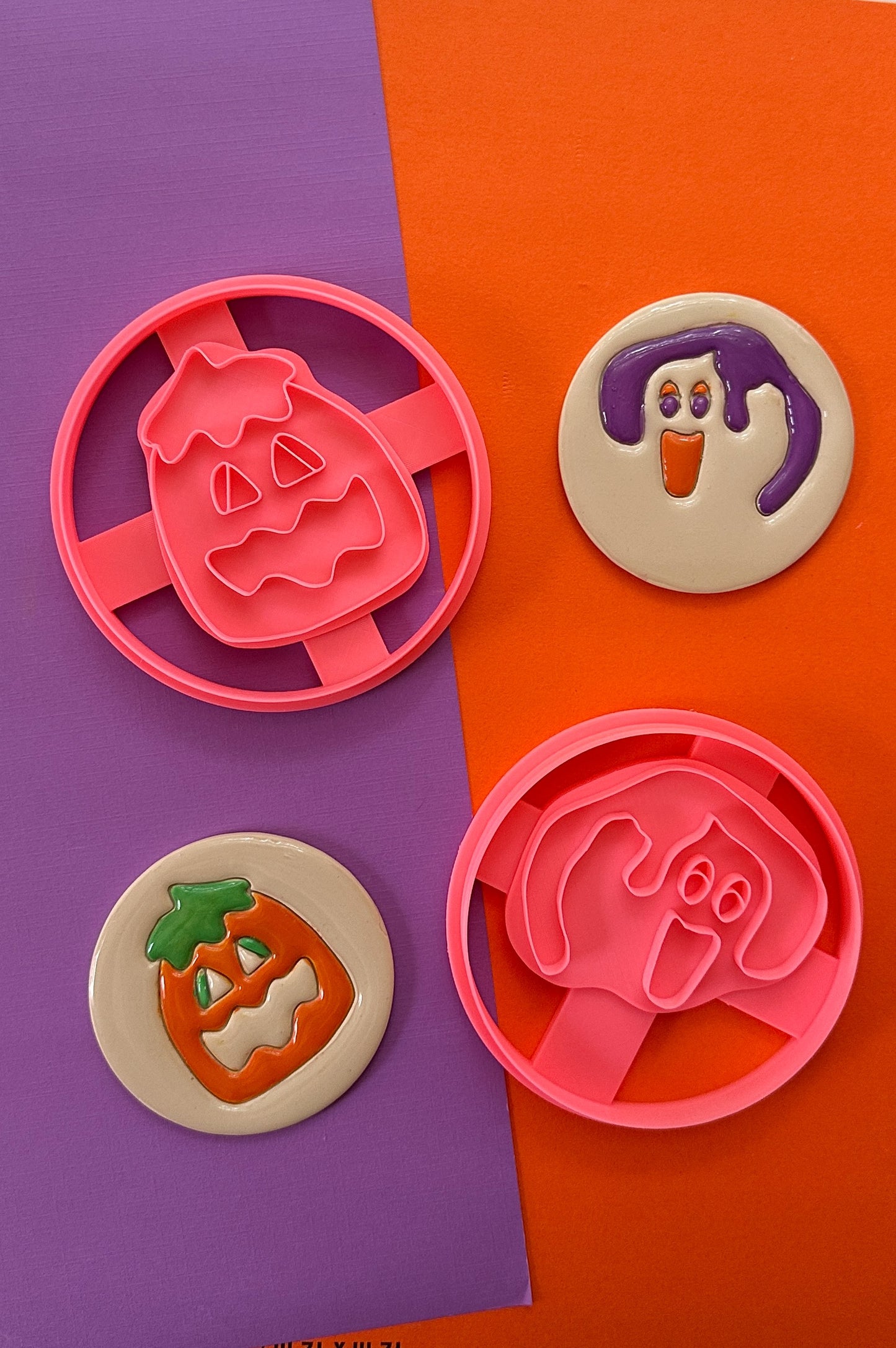 Halloween Sugar Cookie Coaster Clay Cutter