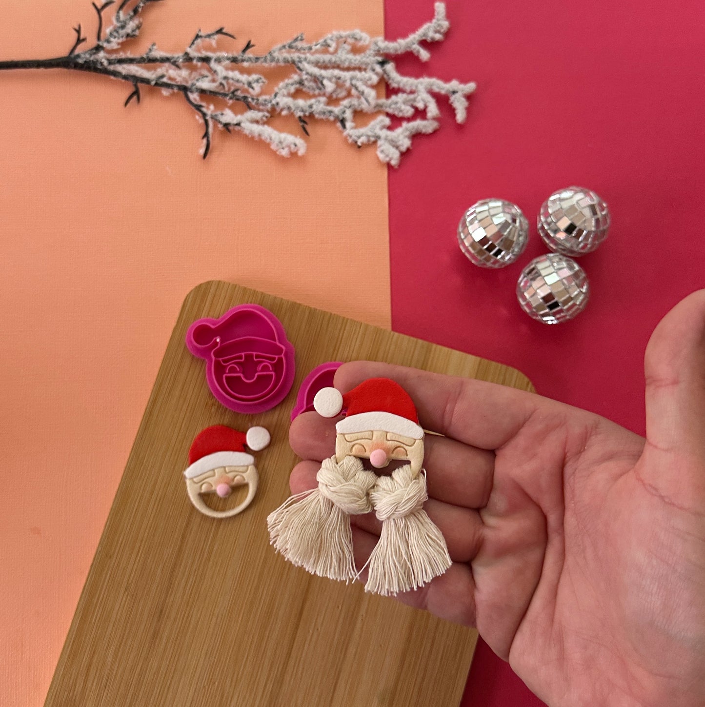 Macrame Santa Clay Cutter