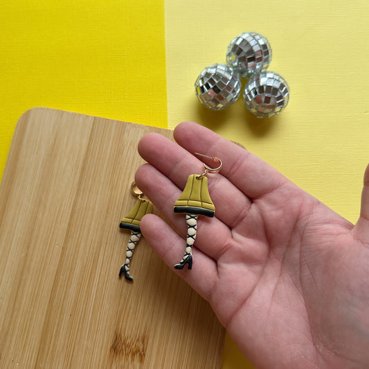 Leg Lamp Hoops | Polymer Clay Earrings