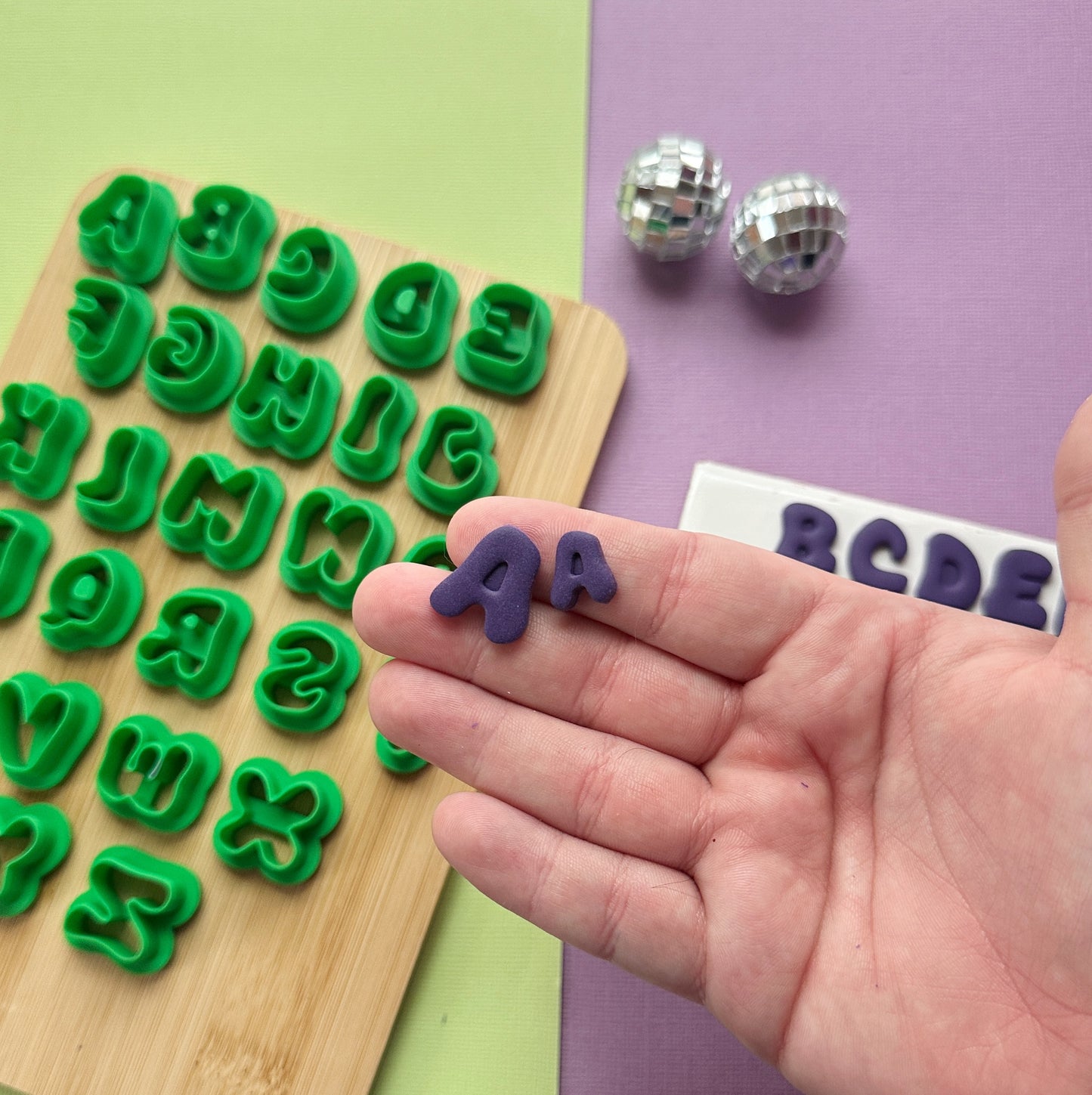 Bubble Letters Clay Cutter Set
