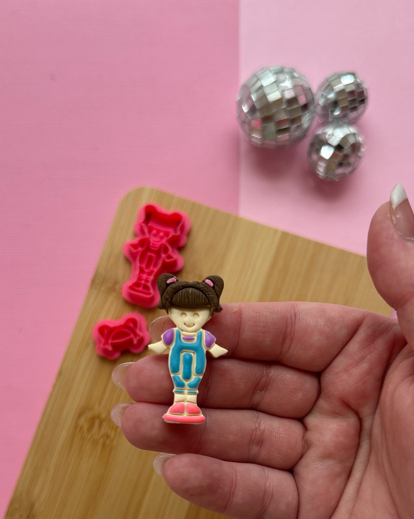 Pigtails Doll Figurine Clay Cutter Set