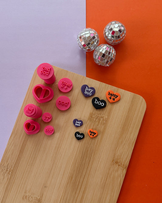 Spooky Conversation Heart Stamp Set