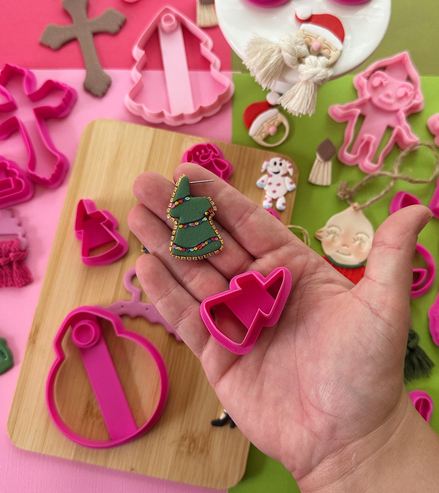 Christmas Tree Hoop Clay Cutter