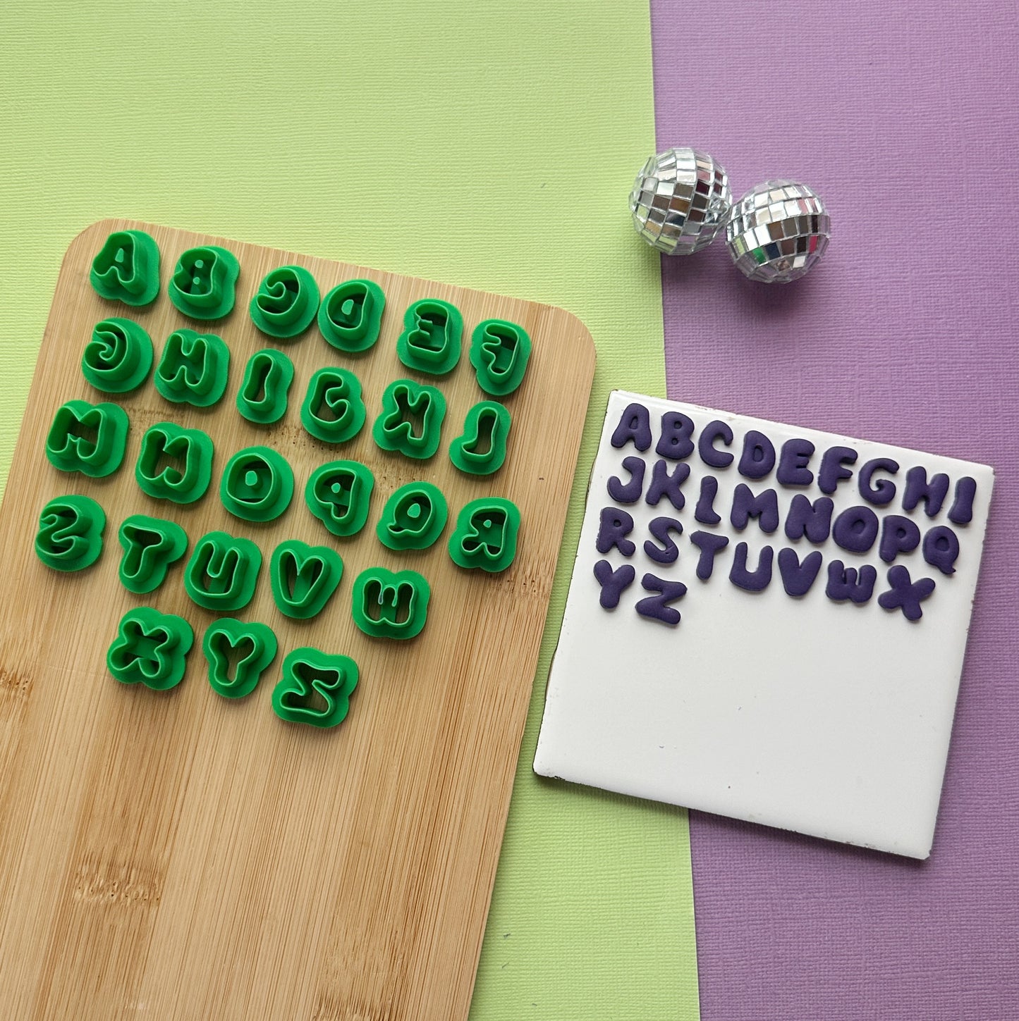 Bubble Letters Clay Cutter Set