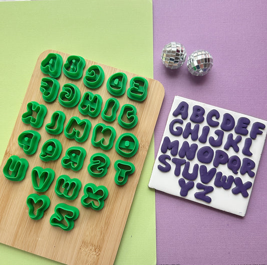 Bubble Letters Clay Cutter Set