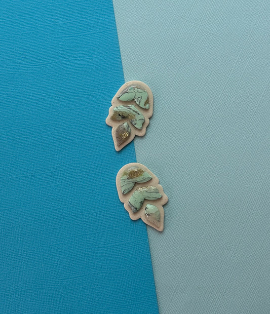 Foliage Statement Stud | Polymer Clay Earrings