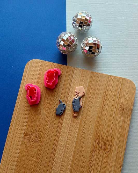 Overalls Kewpie Outfit Clay Cutter Set