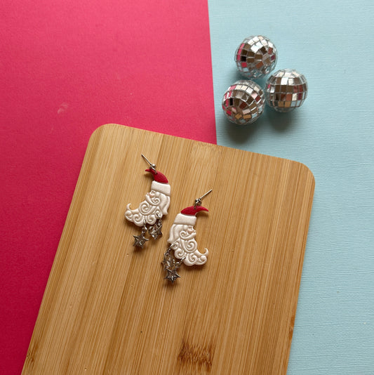 Santa Moon | Polymer Clay Earrings