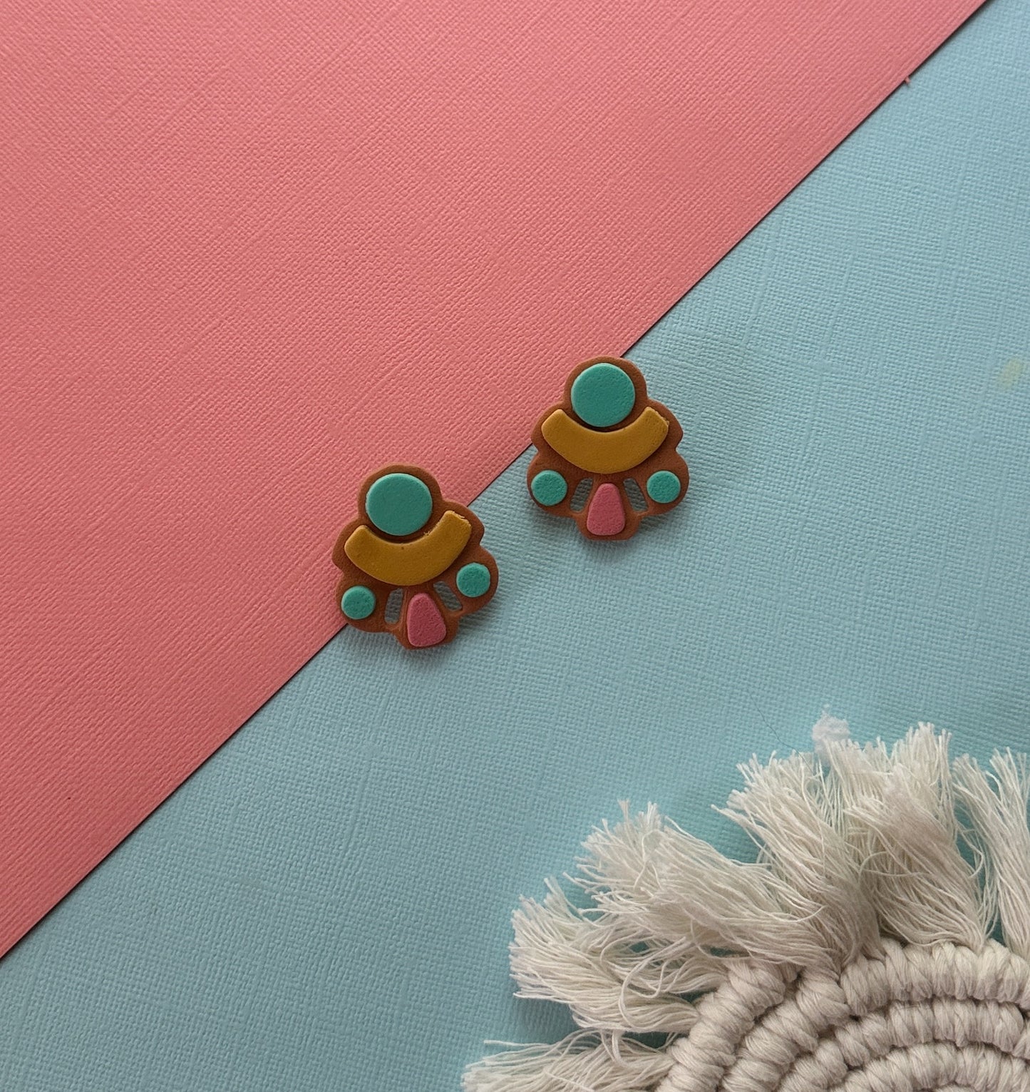 Statement Stud in Summer | Polymer Clay Earrings