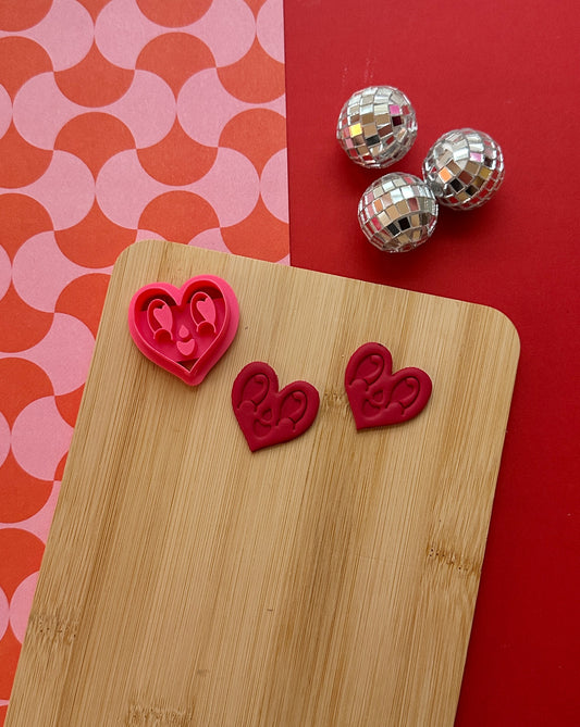 Vintage Happy Heart Clay Cutter