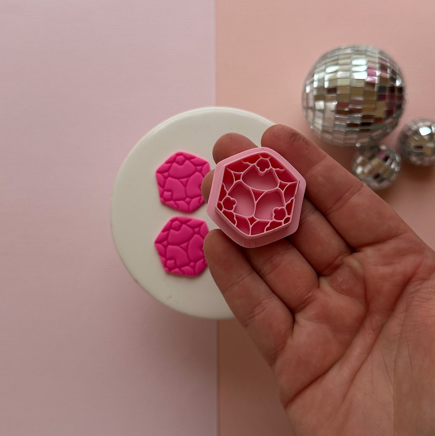 Floral Hexagon Clay Cutter