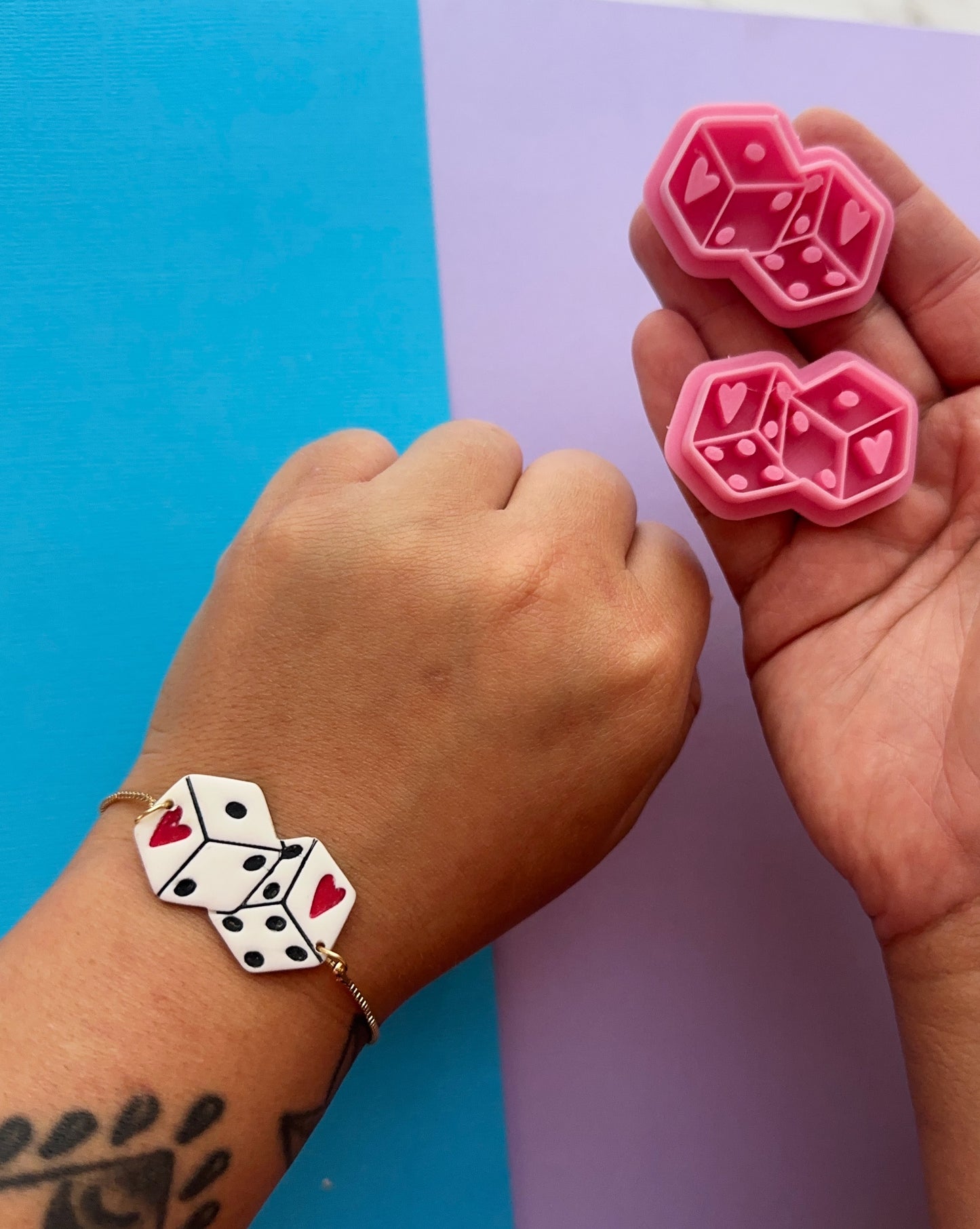 Traditional Tattoo Dice Clay Cutter