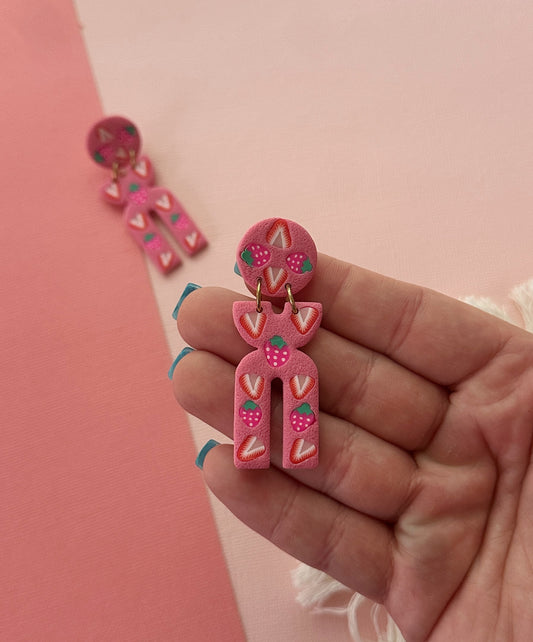 Fruity in Pink | Polymer Clay Earrings