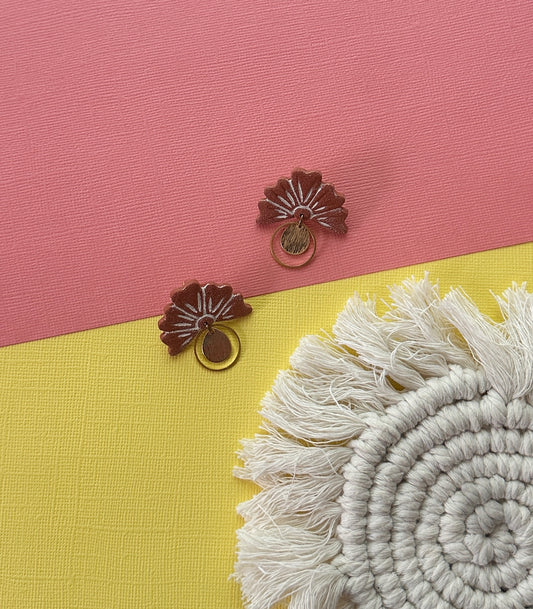 Floral in Aged Terracotta | Polymer Clay Earrings