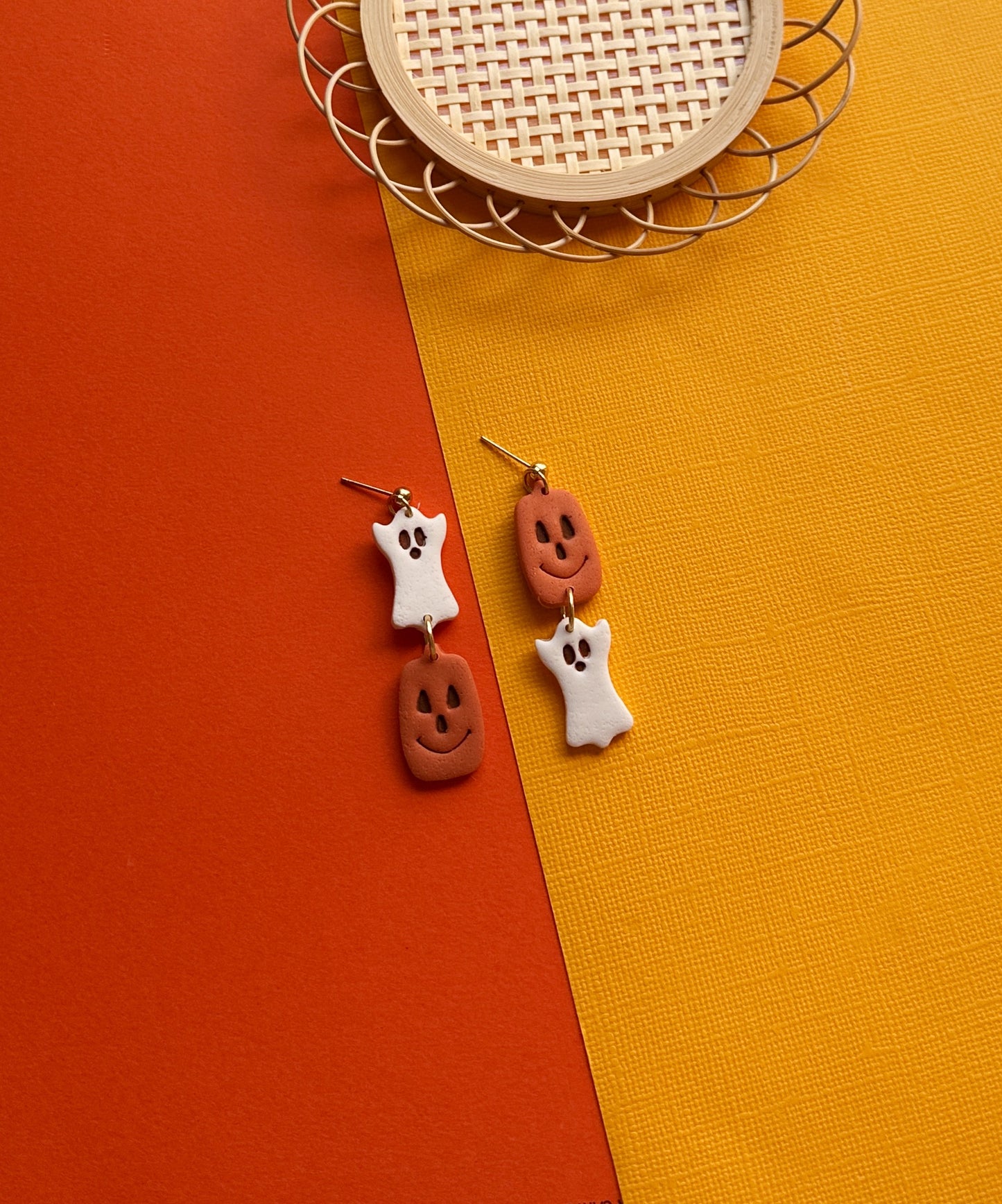 Halloween Marshmallow Dangles | Polymer Clay Earrings