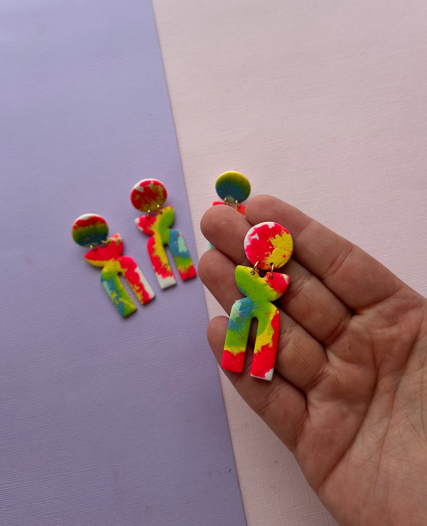 Tie Dye | Polymer Clay Earrings