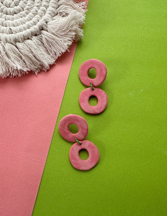 Donut in Pink | Polymer Clay Earrings