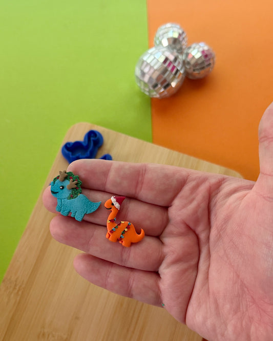 Dinosaur Christmas Clay Cutter Set