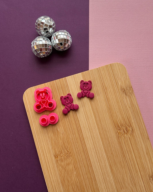 Layered Teddy Bear Clay Cutter Set