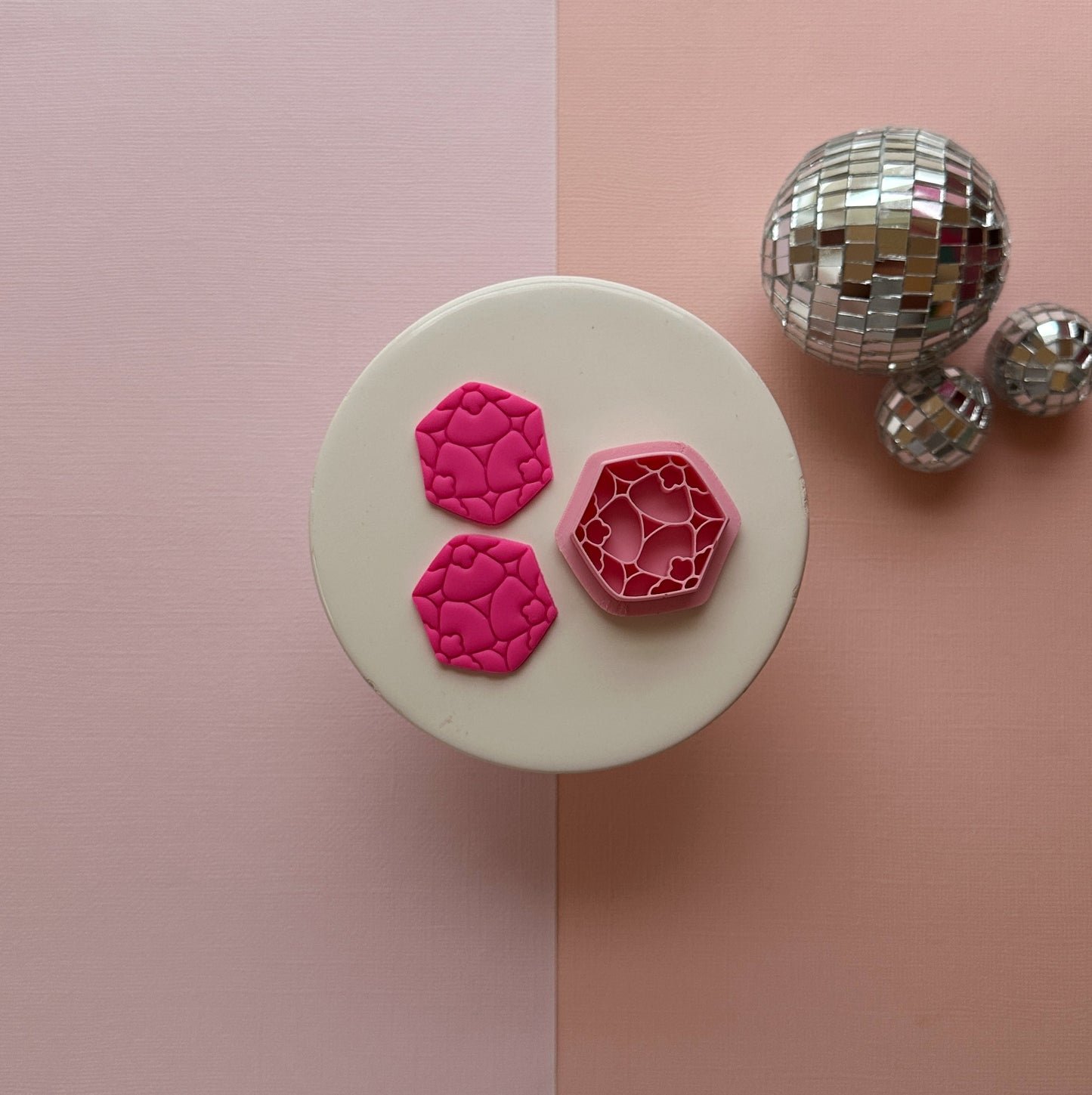 Floral Hexagon Clay Cutter