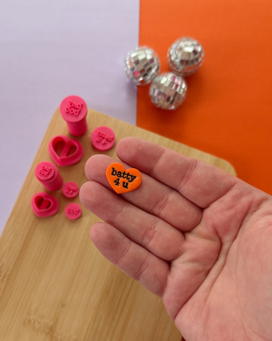 Spooky Conversation Heart Stamp Set
