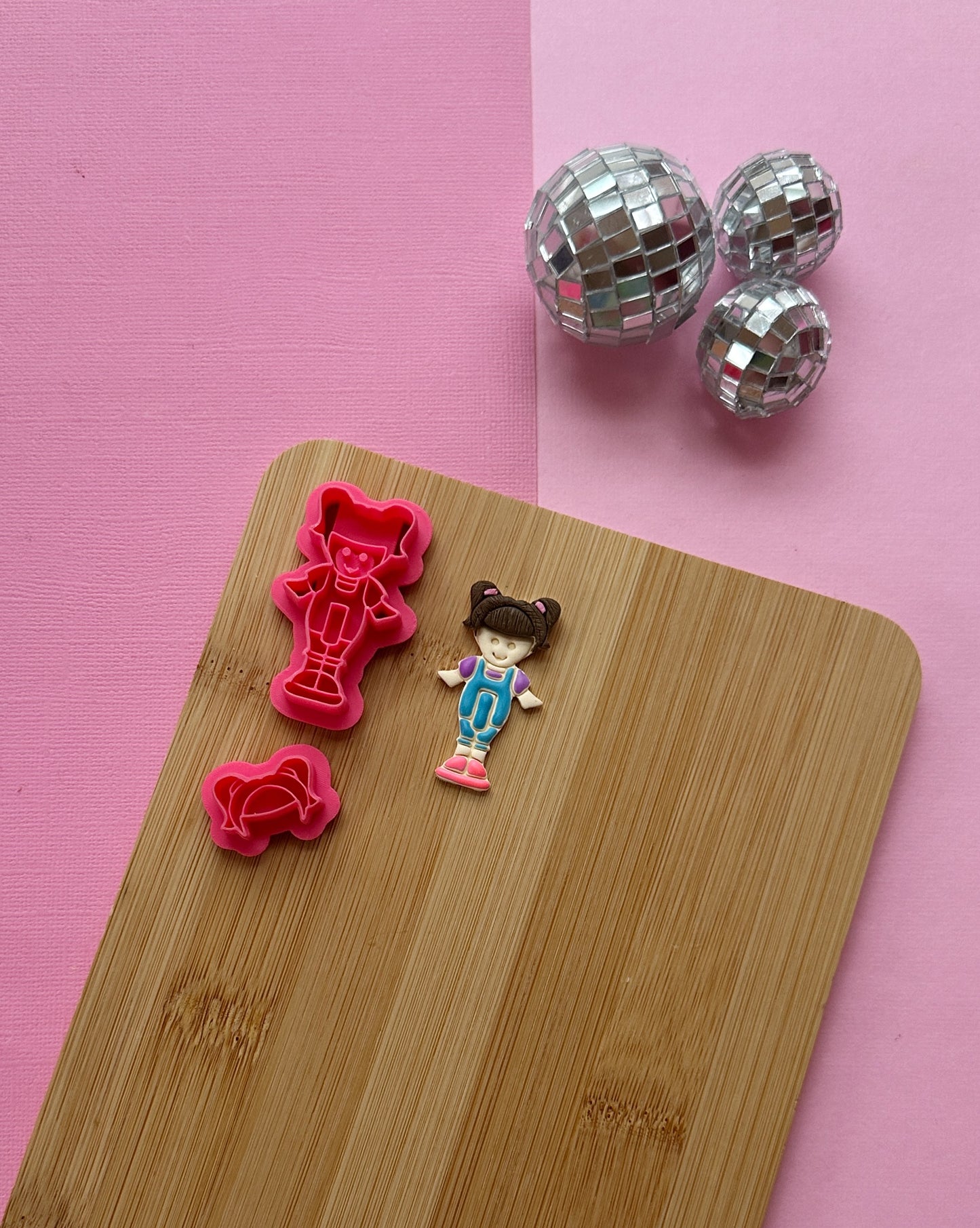 Pigtails Doll Figurine Clay Cutter Set