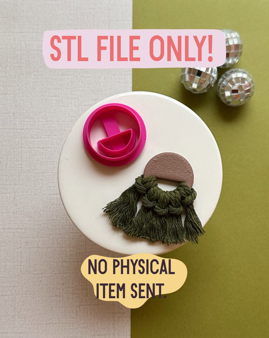 Macrame Circle Clay Cutter STL FILE | DIGITAL DOWNLOAD