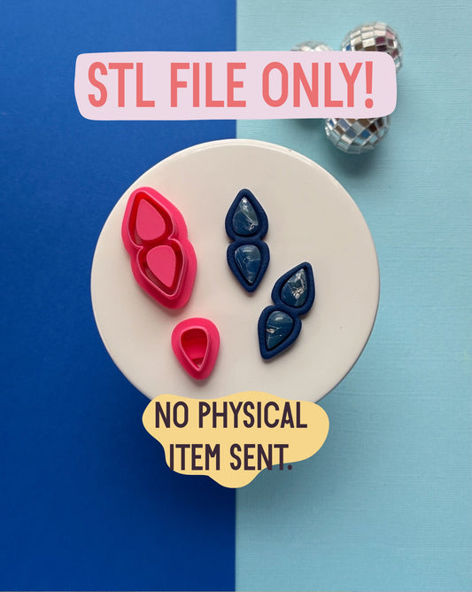 Bezel Double Teardrop STL FILE | DIGITAL DOWNLOAD