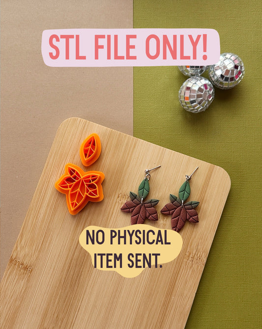 Leaf Dangle STL FILE | DIGITAL DOWNLOAD