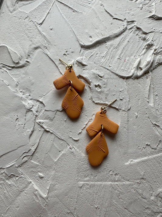 Summer Drop in Orange | Polymer Clay Earrings